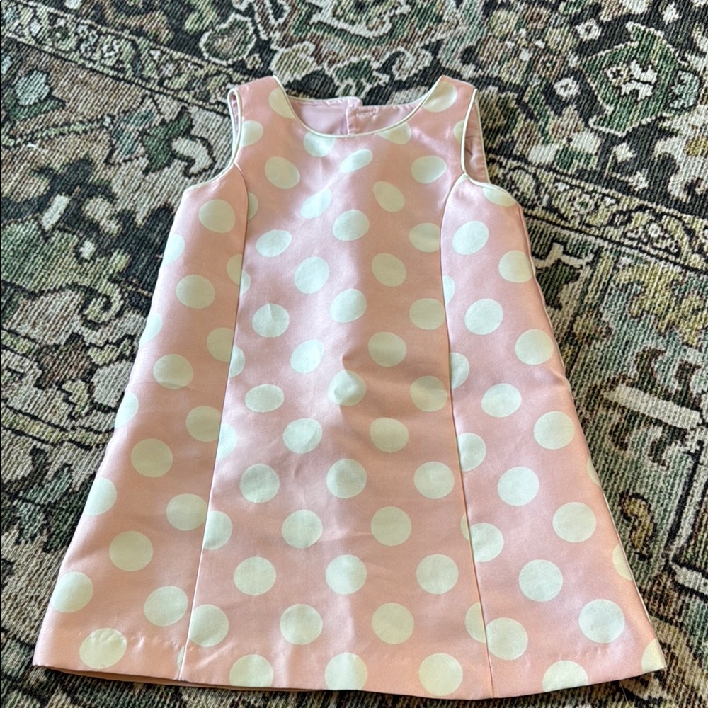 Tahari Pink and White Polka Dot Dress